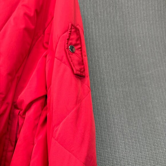 Women's Larry Levine Down Red Quilted Puffer Jacket Coat - Size XL no hood - Picture 9 of 9